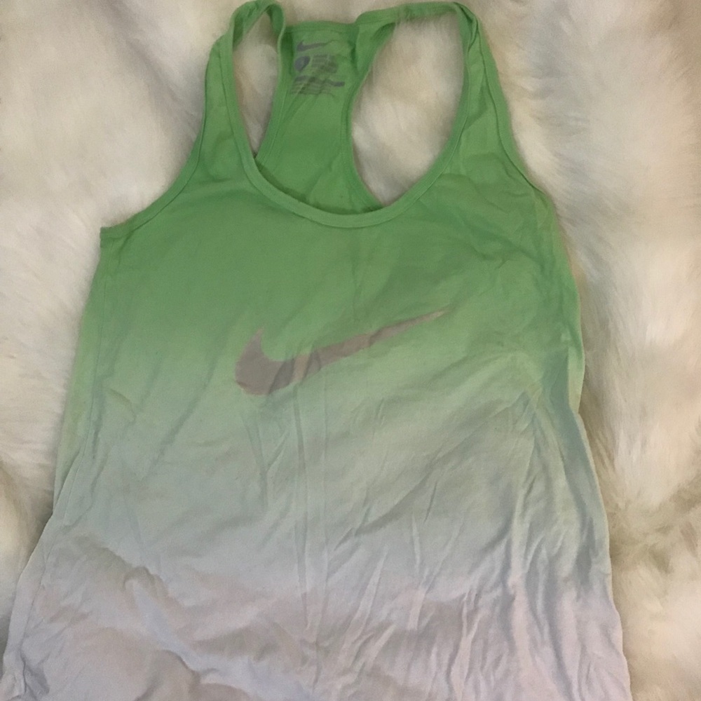 Green Nike tank top